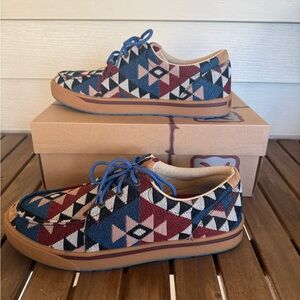 Twisted X Men’s Hooey Aztec Canvas Sneakers - size 10